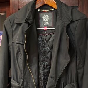 Vince Camuto Black Trench Coat Classic Design